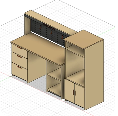 WORKSHOP ONE — bench and printer tower