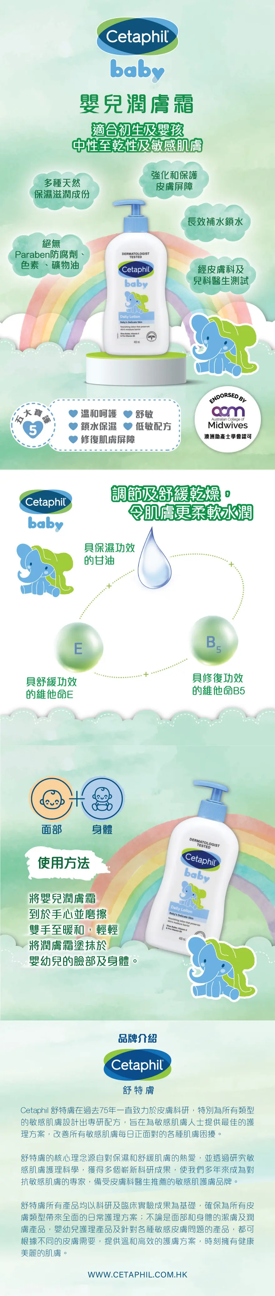 Cetaphil 舒特膚 嬰兒潤膚乳液