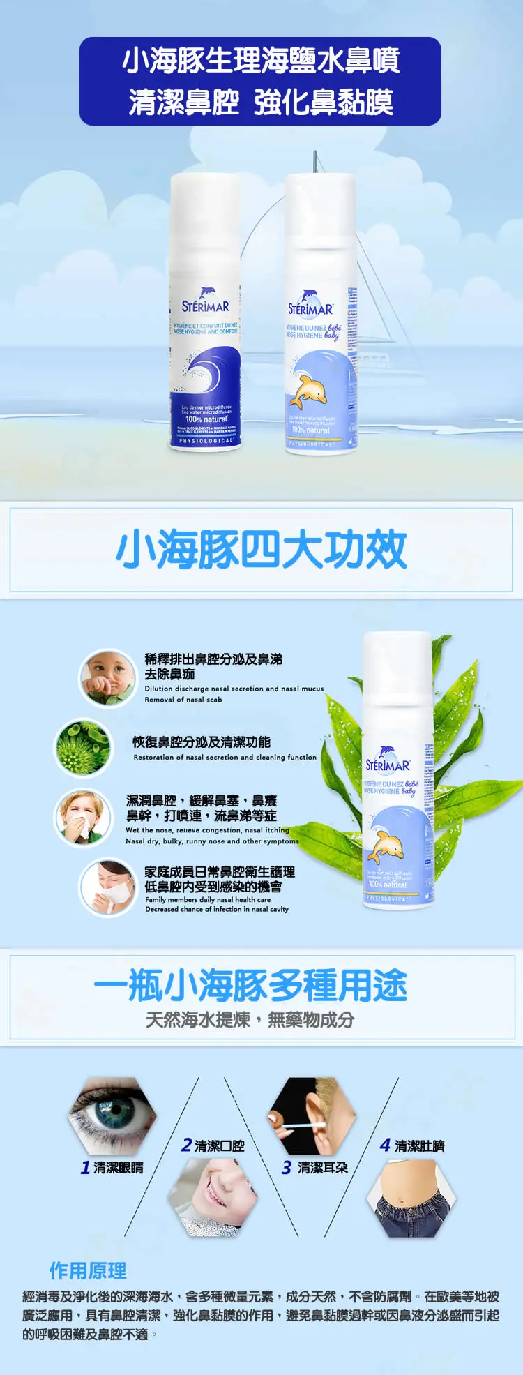 Sterimar 小海豚生理鹽水潔鼻噴霧