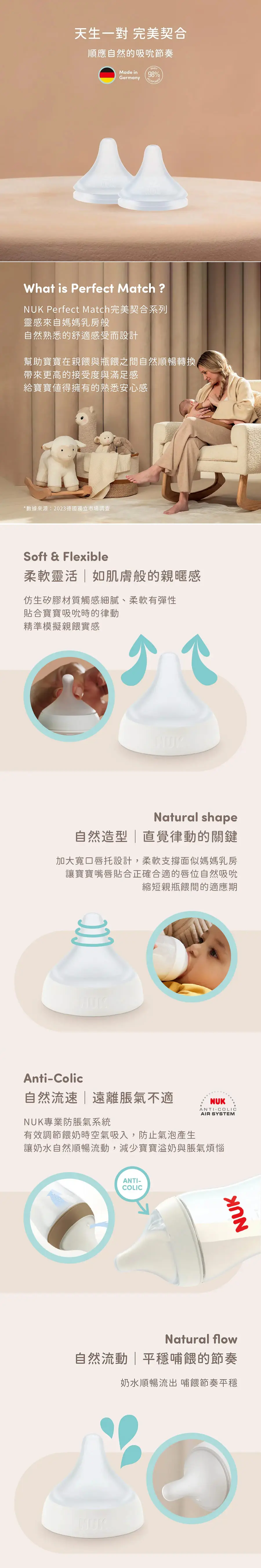 Nuk Perfect Match 超柔母感矽膠奶嘴