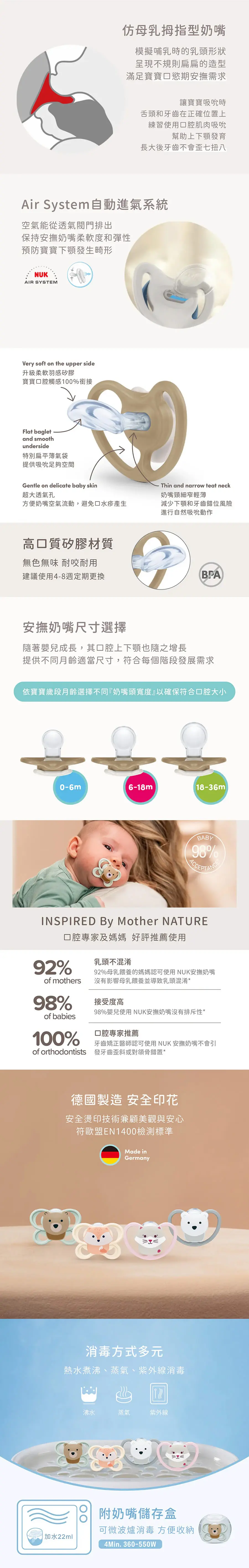 Nuk Air 超透氣安撫奶嘴