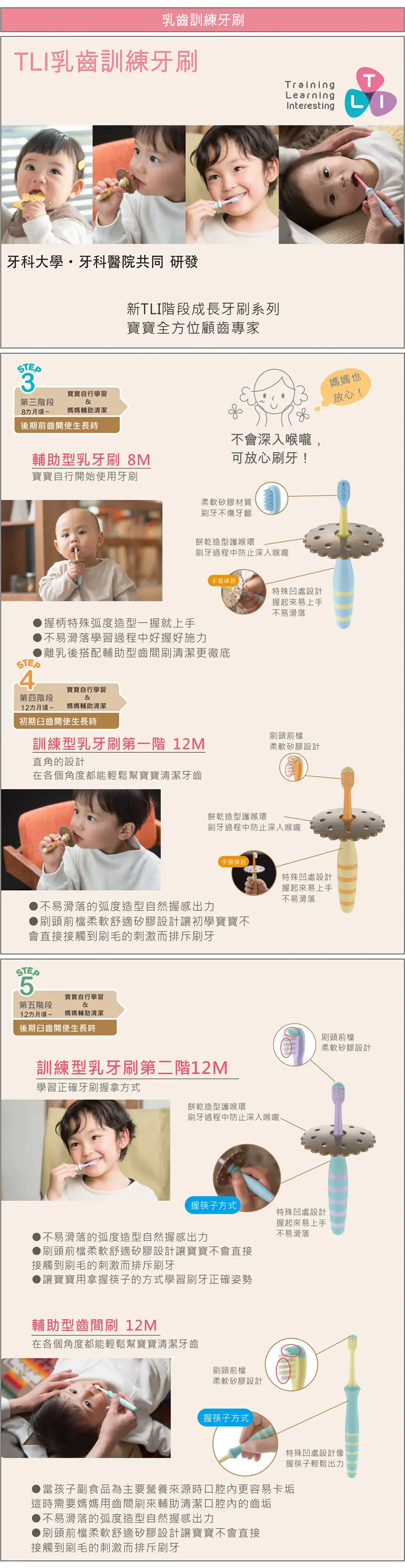 Richell TLI 训练型齿间刷套装
