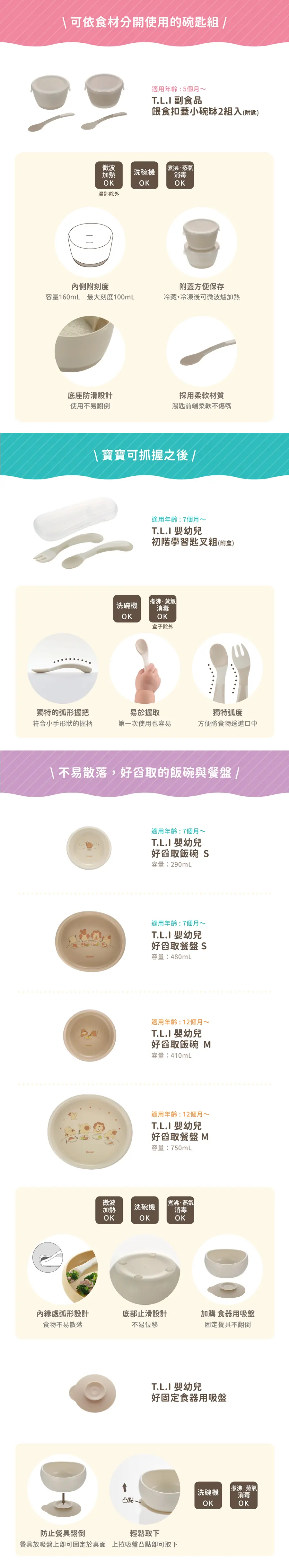 Richell TLI 第二代 豪华餐具礼盒套装