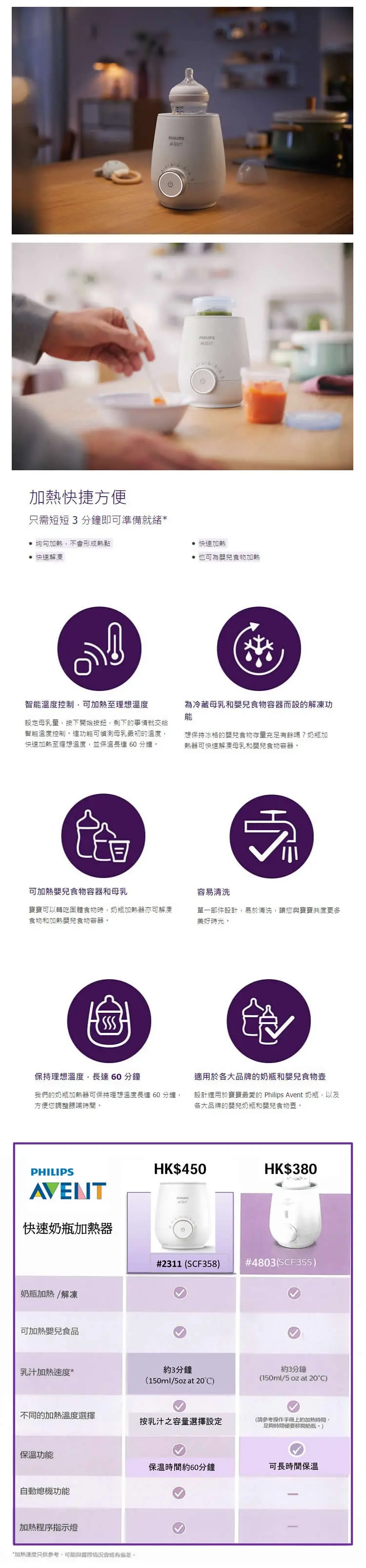 Avent 快速奶瓶加热器