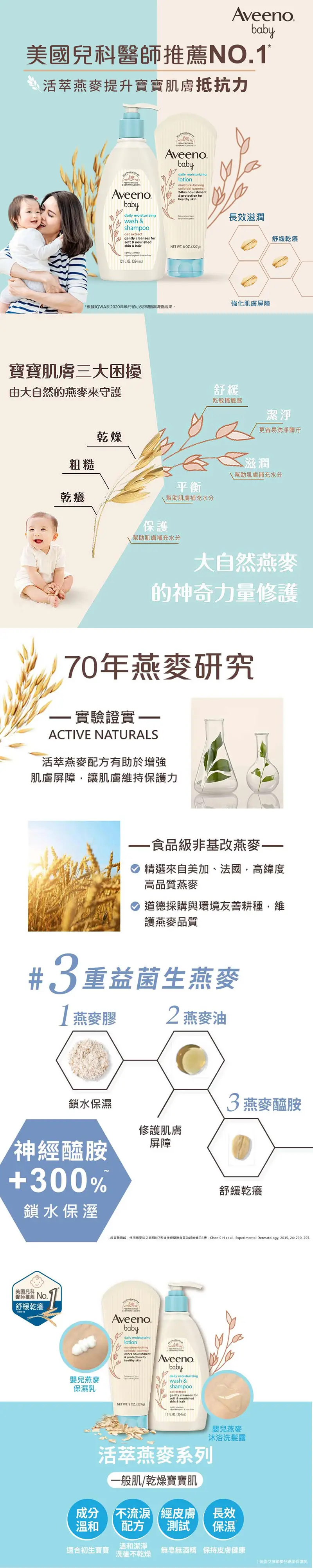 Aveeno Baby 婴儿天然燕麦沐浴洗发露