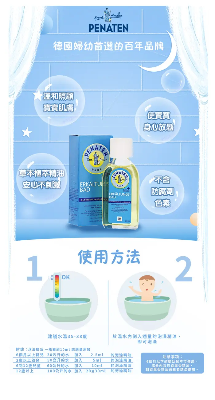 Penaten 牧羊人嬰兒感冒沐浴油