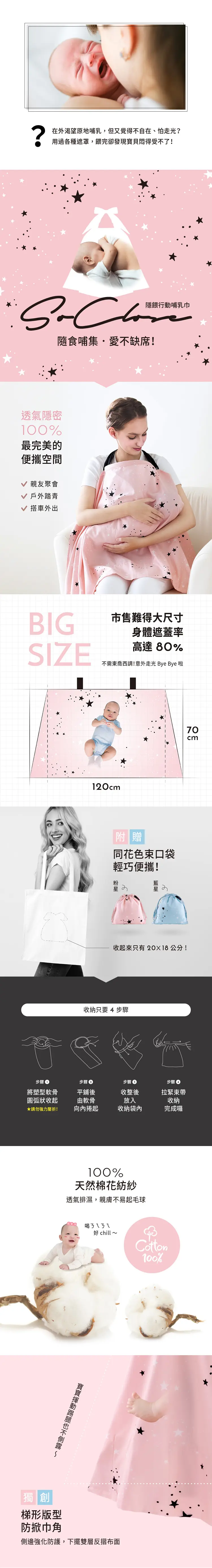六甲村 SoClose隐喂行动哺乳巾