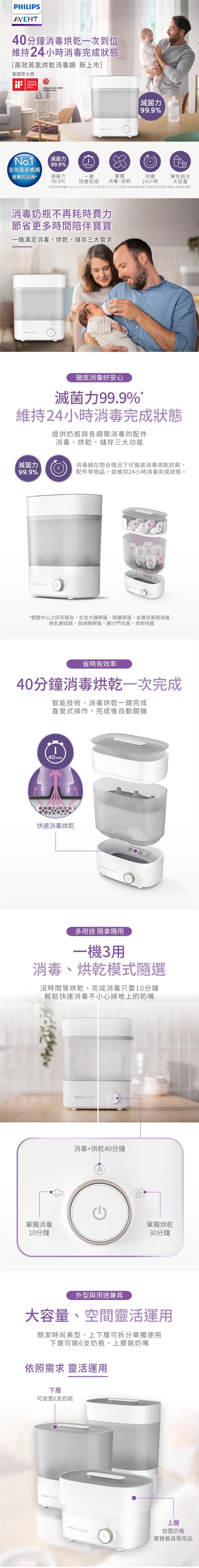 Avent Premium 蒸氣消毒烘乾機
