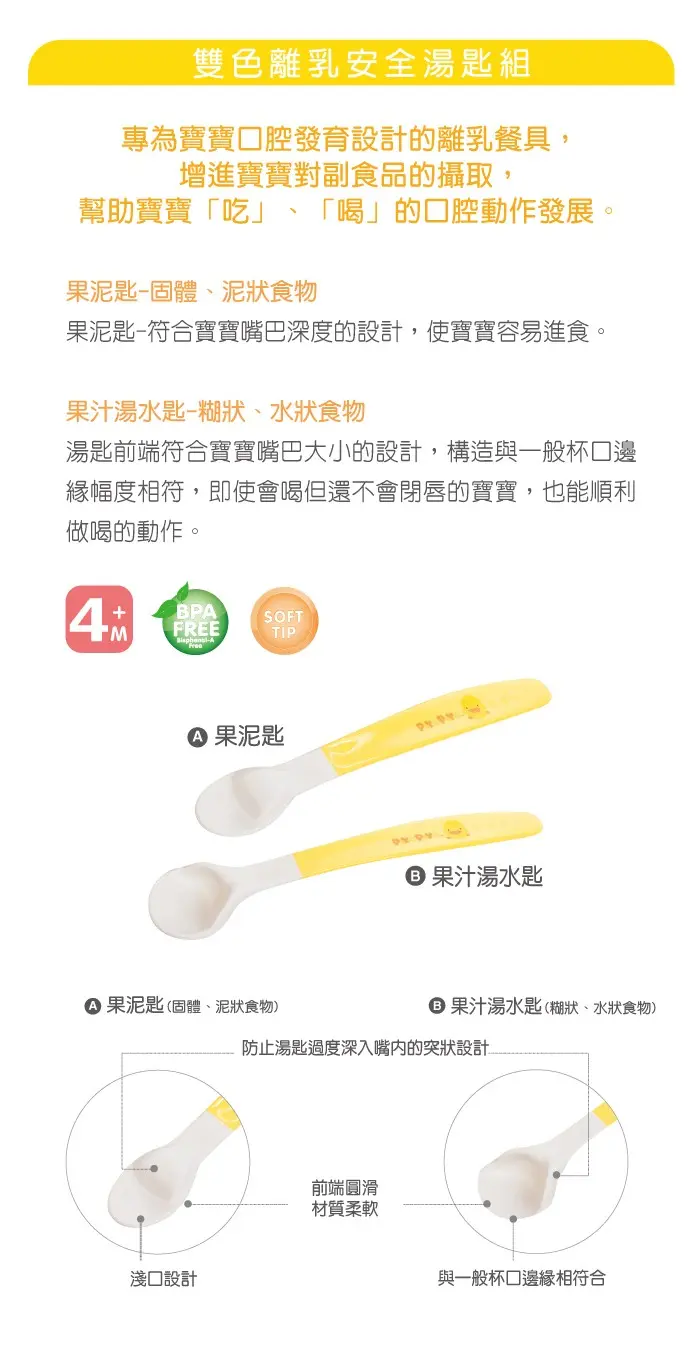 黃色小鴨 離乳安全湯匙組