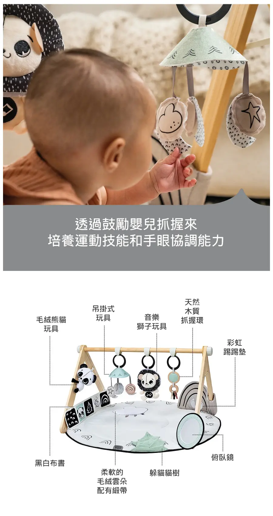 Tiny Love 黑白感官发展游戏垫