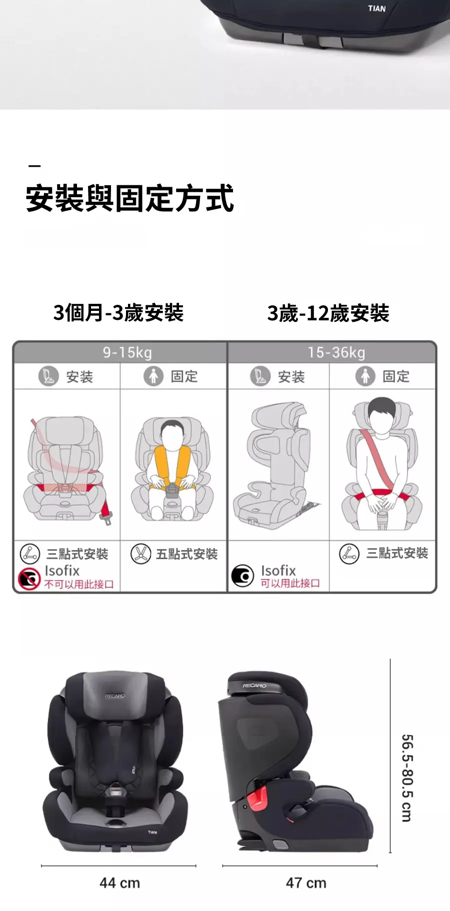 Recaro Tian Core 汽车座椅