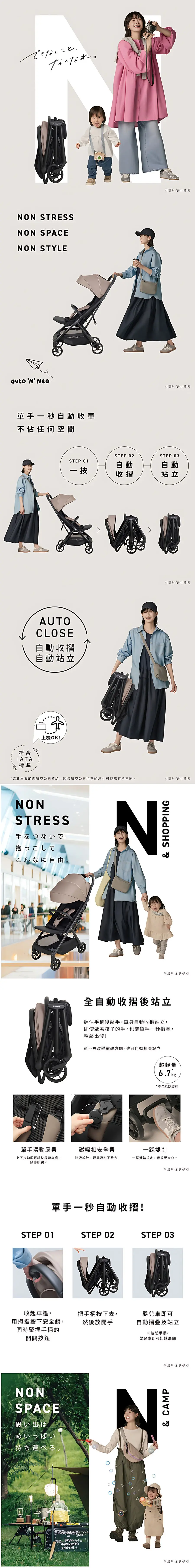 Combi Auto N Neo 自动收折轻量手推车
