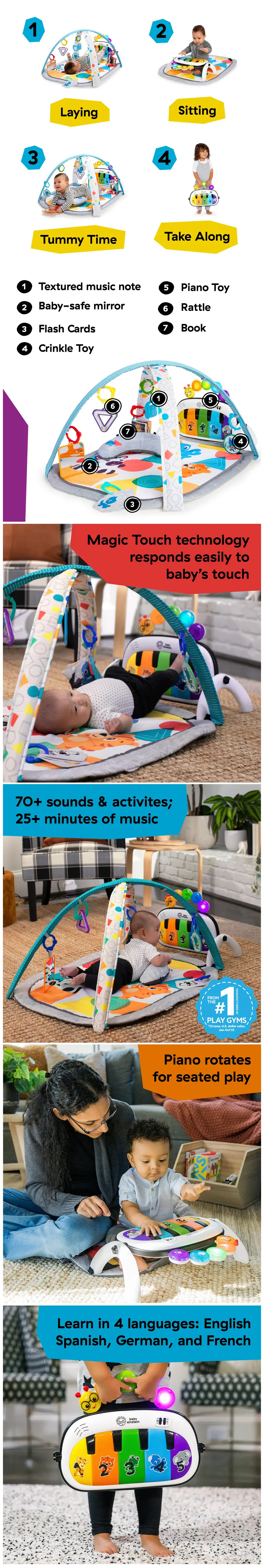 Baby Einstein 4-in-1 音樂鋼琴健身遊戲墊