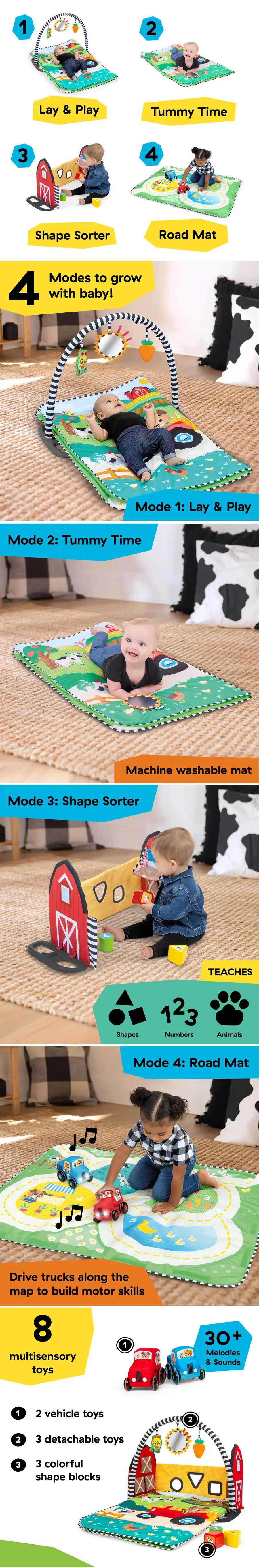 Baby Einstein 4-in-1 健身遊戲墊/ 農場探險家