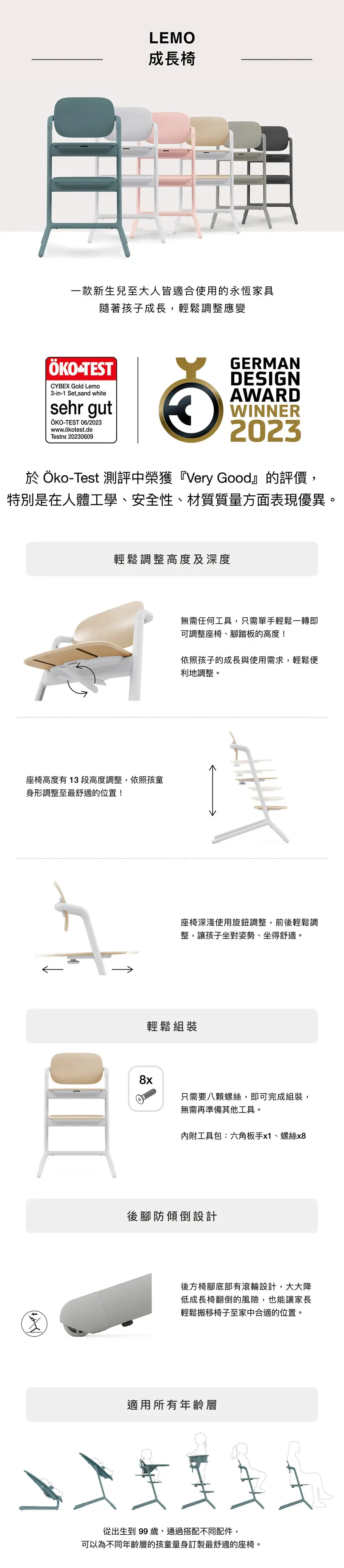 Cybex Lemo 3-in-1 成長椅