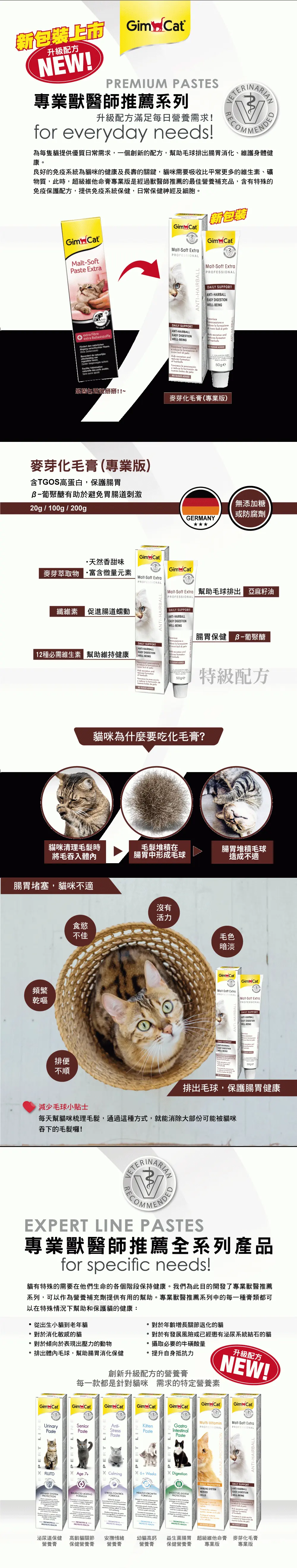 GimCat 加強型麥芽化毛膏