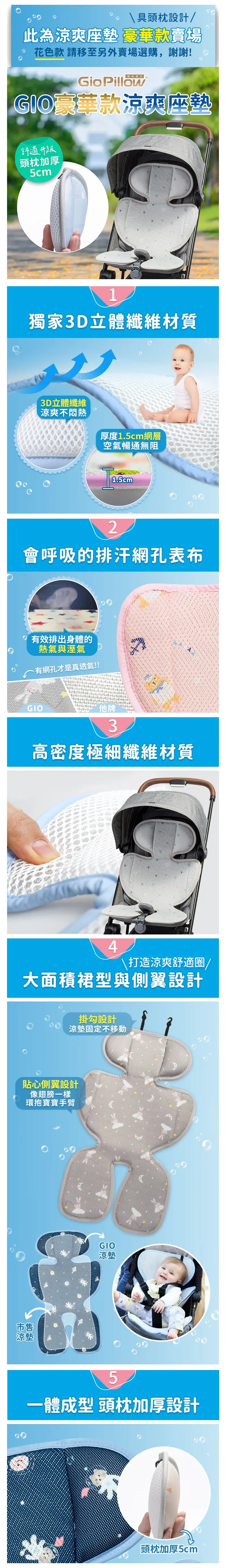 Gio 超透氣涼爽座墊 -豪華版褲型