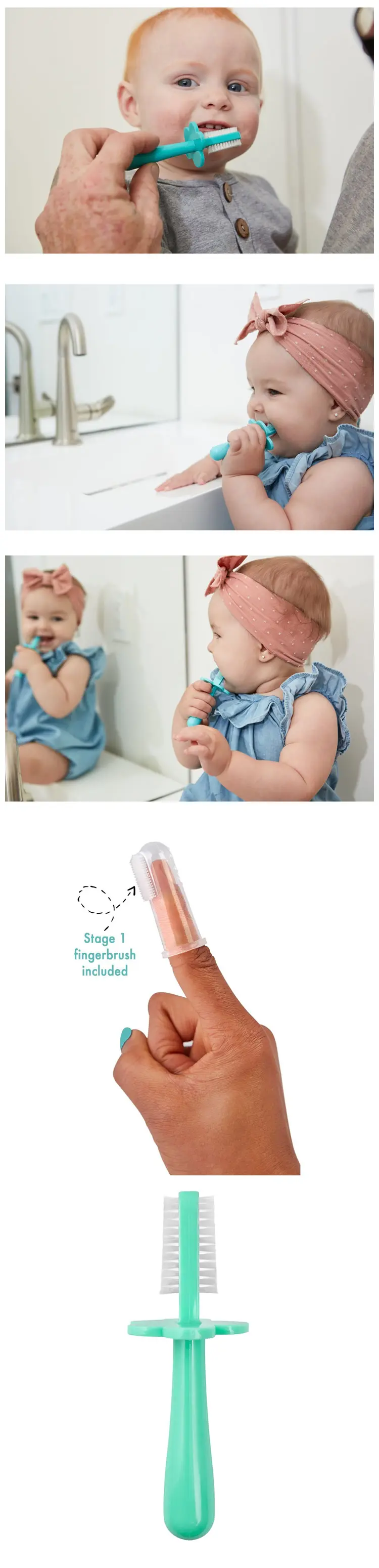 grabease 雲朵雙面幼兒牙刷套裝