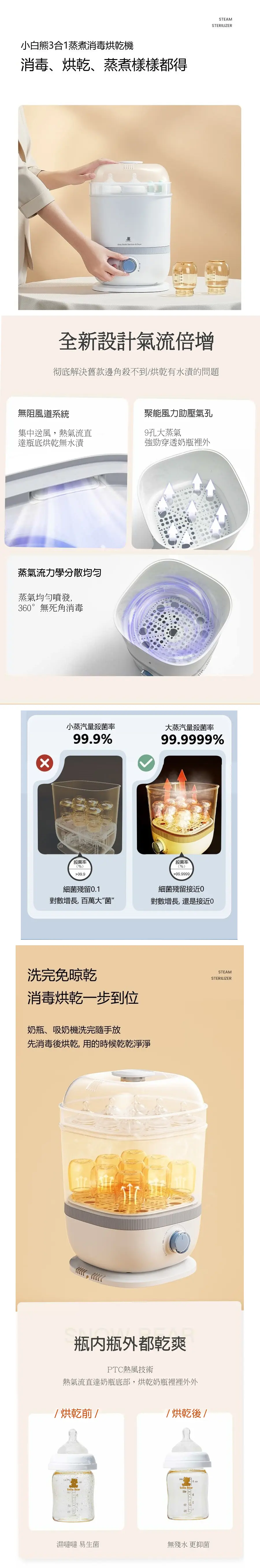 Snow Bear 3合1 蒸煮消毒烘乾機