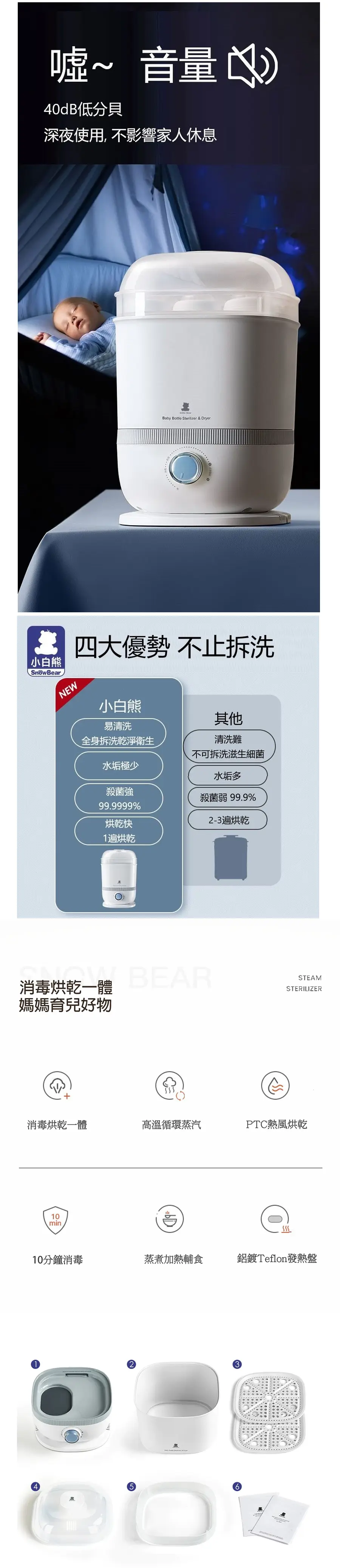 Snow Bear 3合1 蒸煮消毒烘乾機