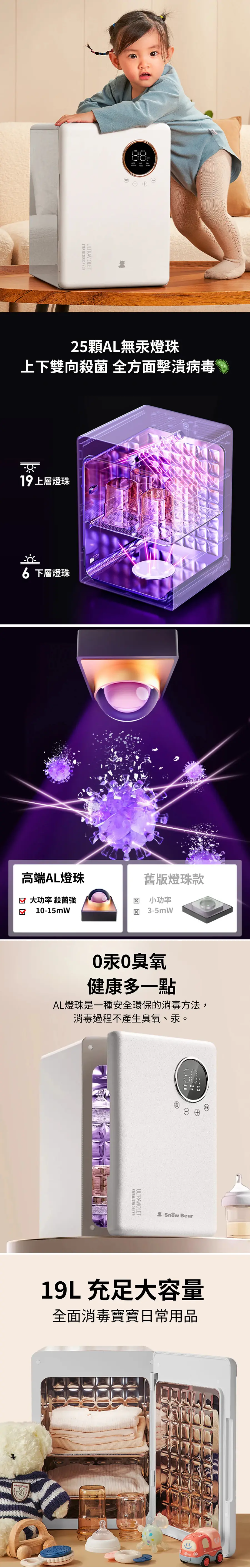 Snow Bear Mini 25 UVC消毒烘乾櫃