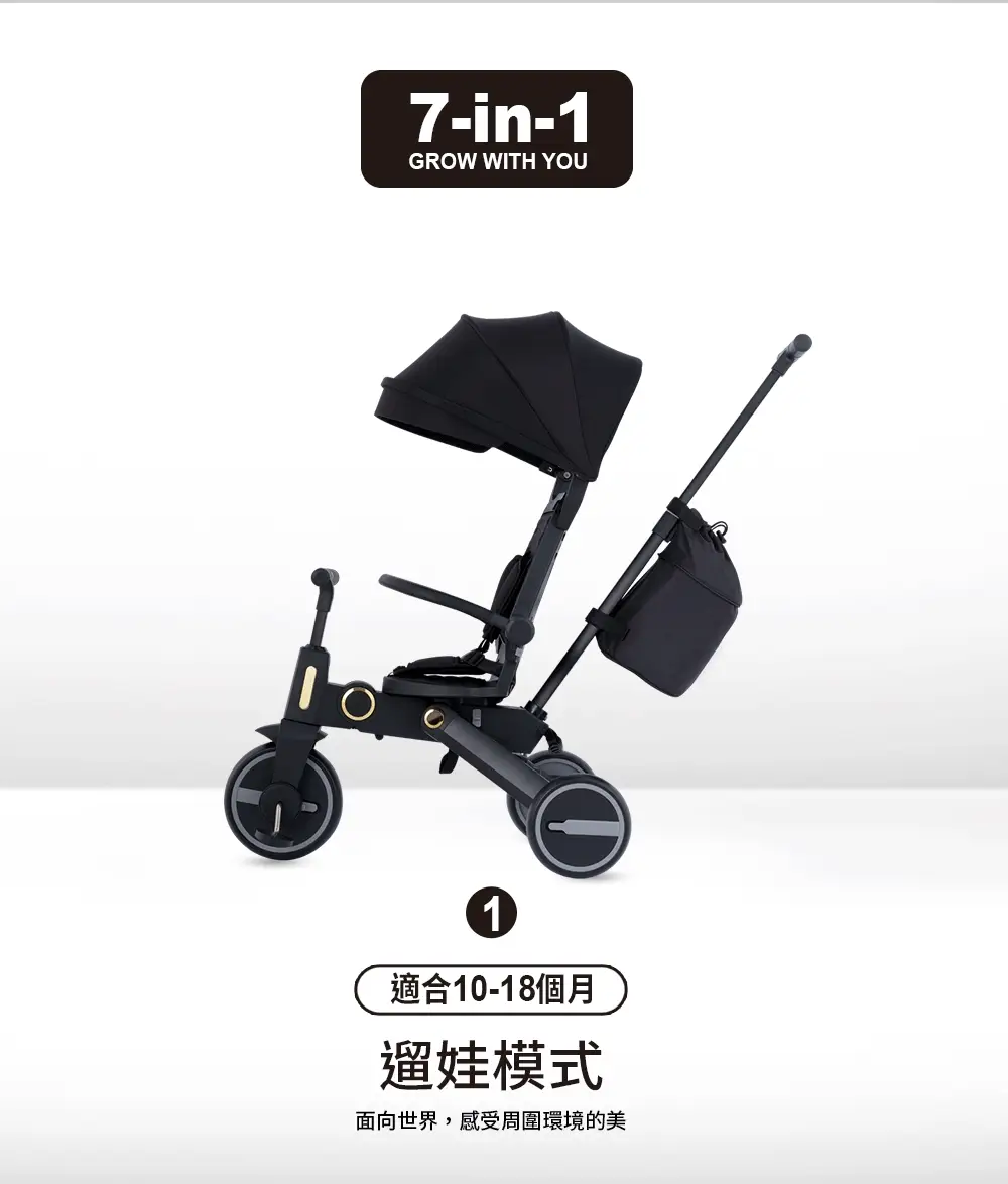 Kids Star RIDER+ 摺合三輪車