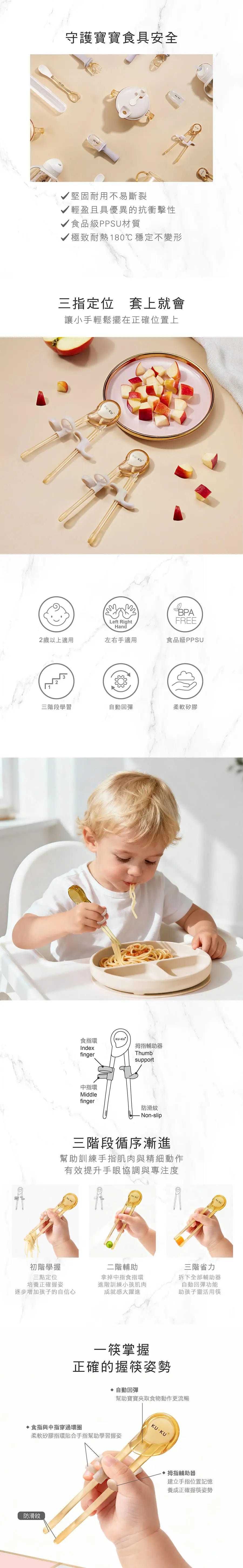 KuKu Duck PPSU 多階段幼童學習筷子