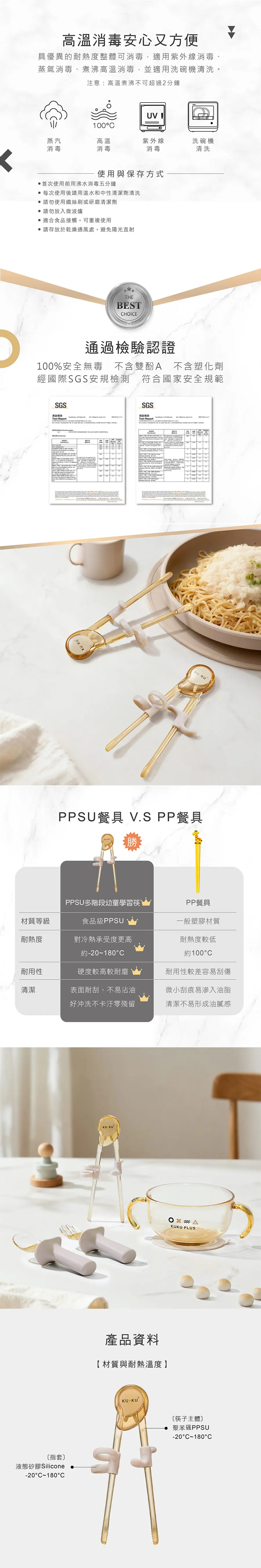 KuKu Duck PPSU 多階段幼童學習筷子