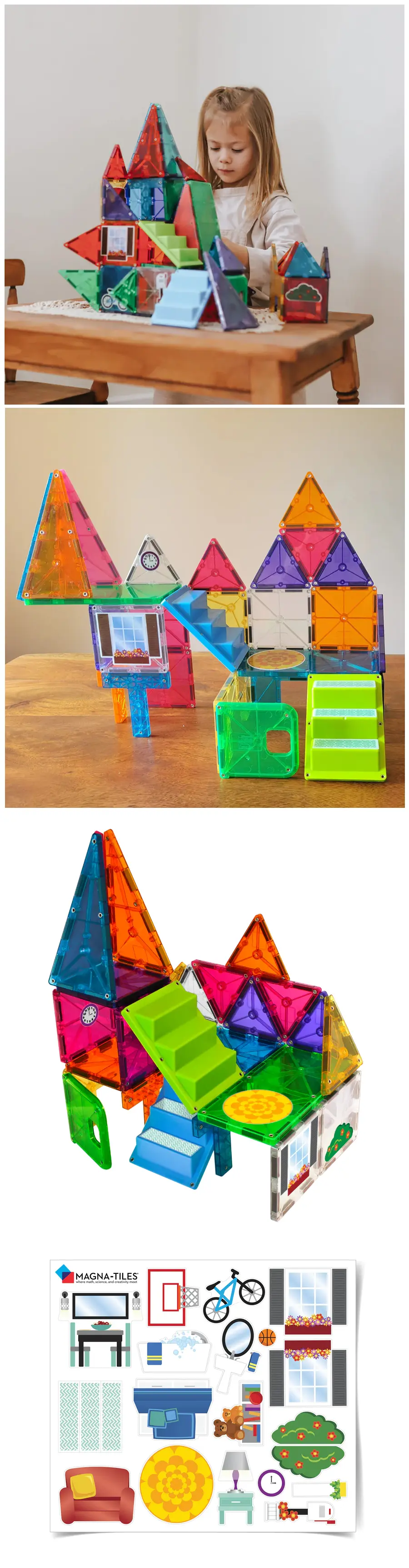 Magna-Tiles 磁力積木-小屋 28片