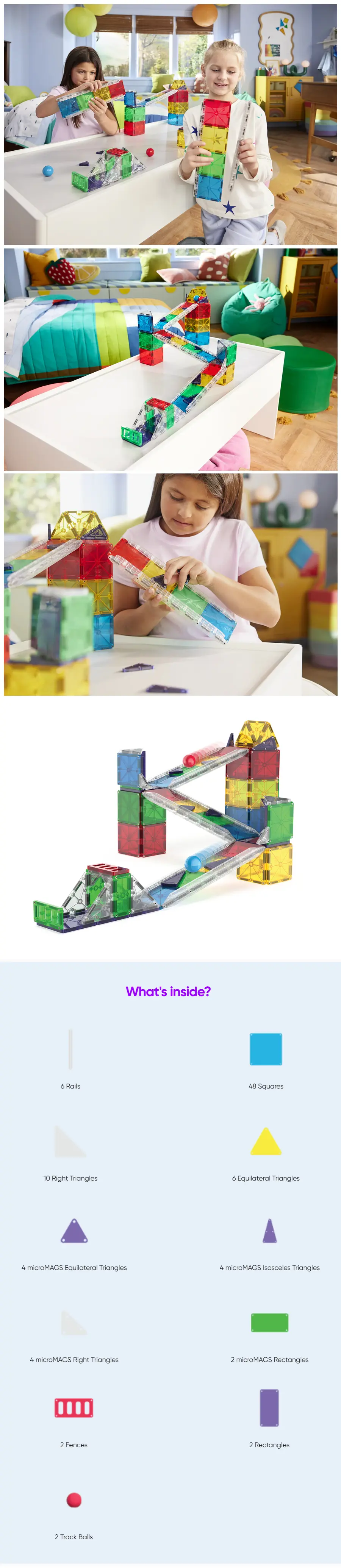 Magna-Tiles 磁力積木-賽道滑行豪華套裝 90片