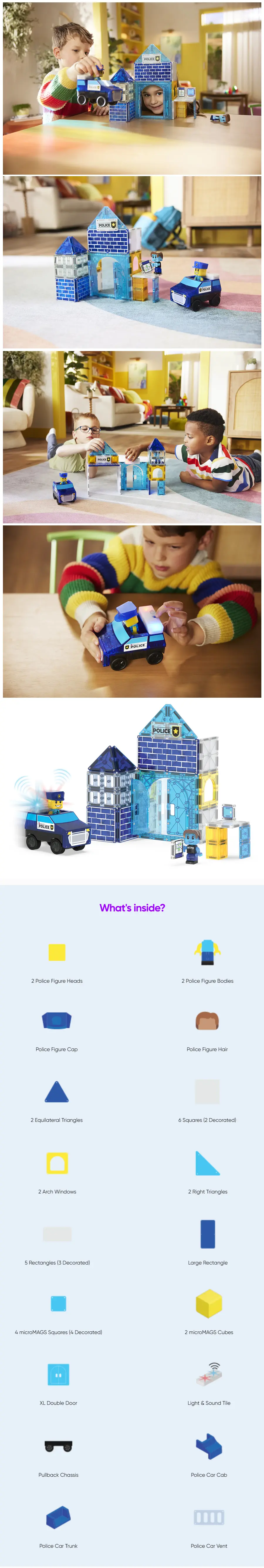 Magna-Tiles 磁力積木-警察局套裝 35片