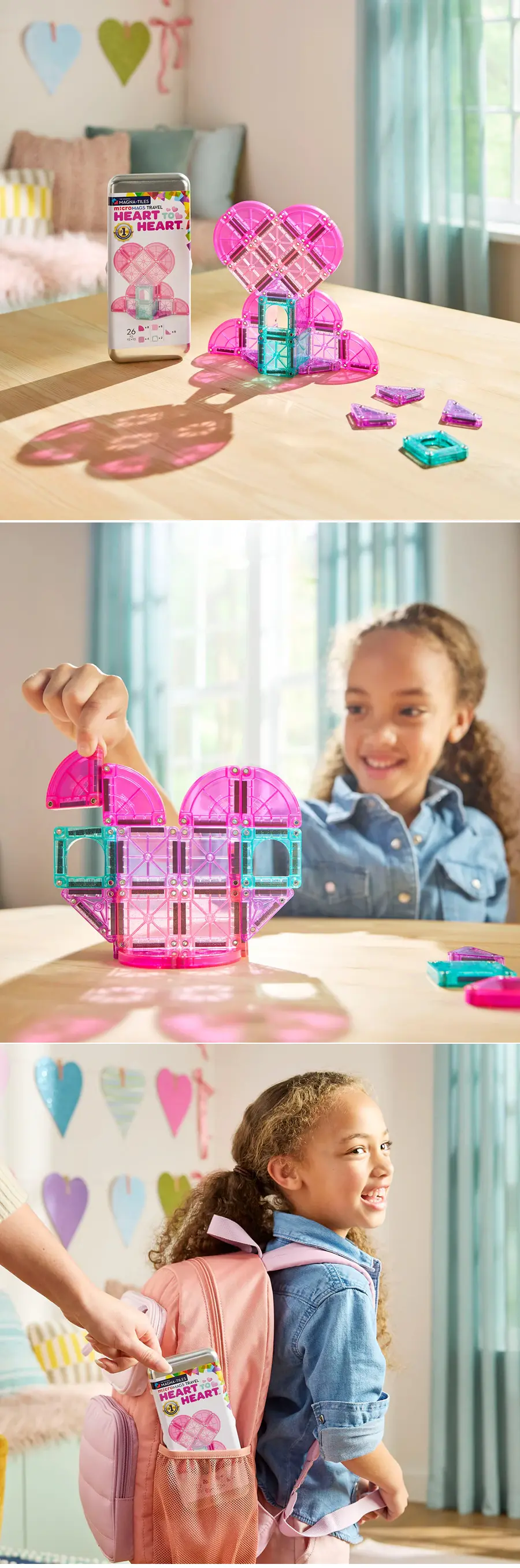 Magna-Tiles MicroMAGS 迷你磁力積木/ 心連心旅行套裝 26片