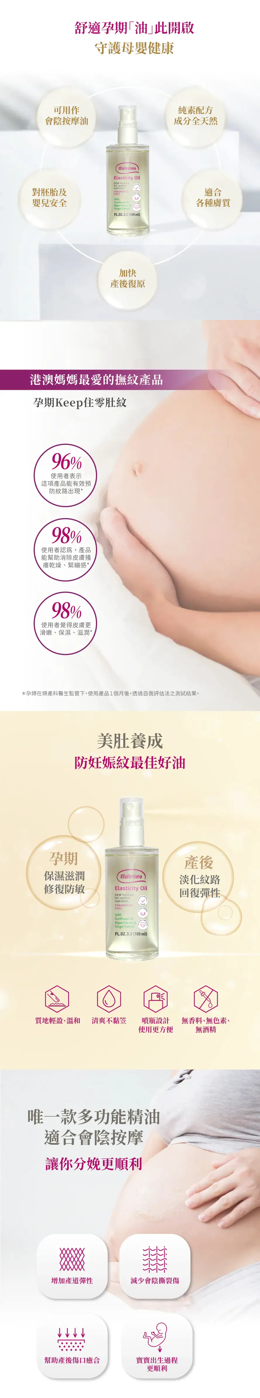 Maternea 防妊娠纹弹力滋养护肤油