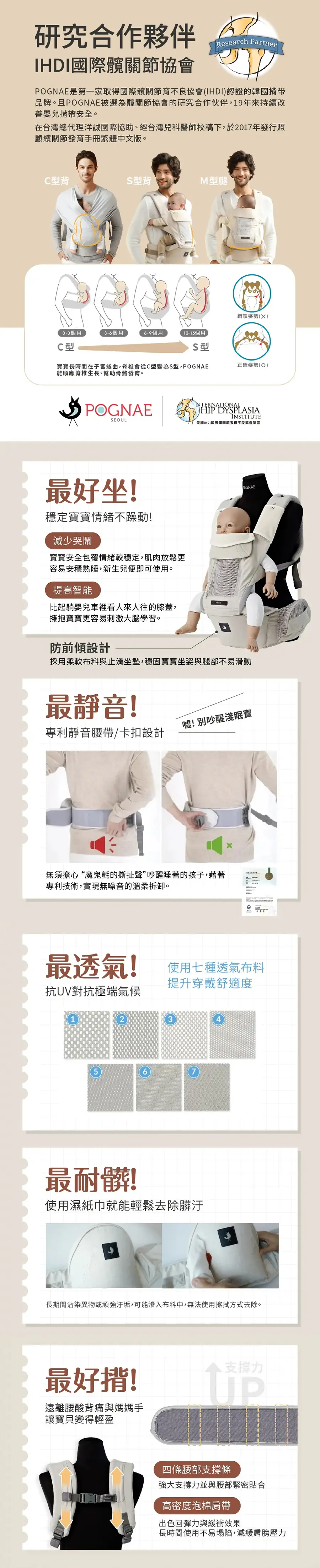 Pognae Max. B 輕盈坐墊揹帶