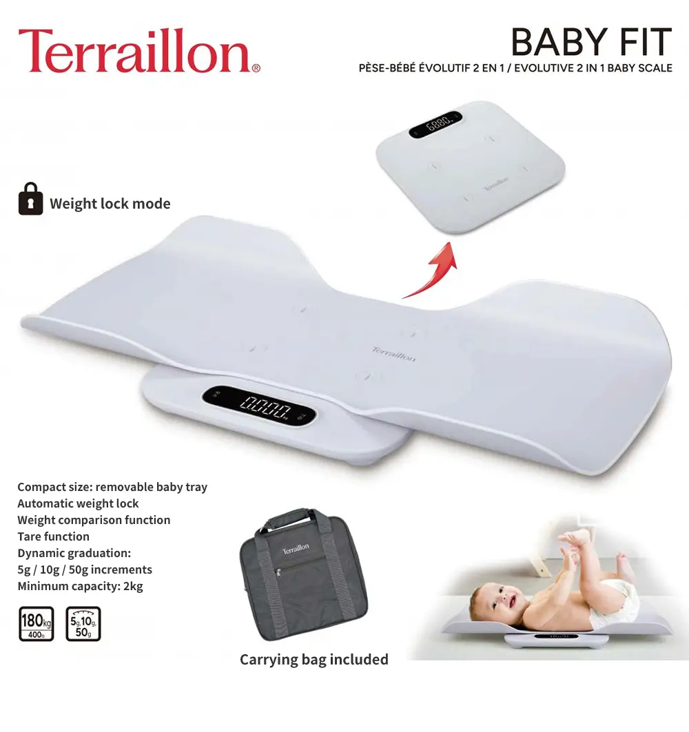 Terraillon Baby Fit 二合一嬰兒電子磅