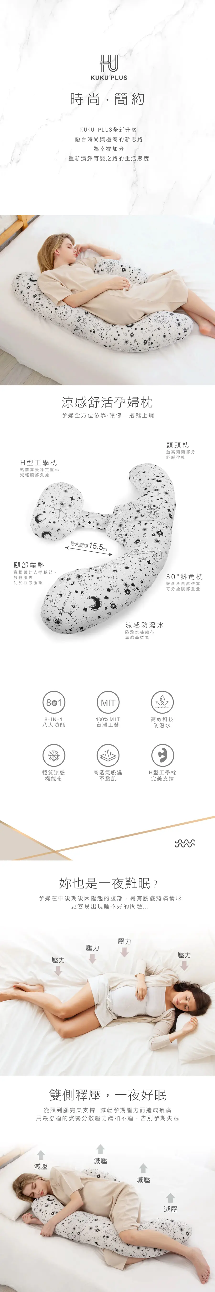 KuKu Duck 涼感舒活孕婦枕