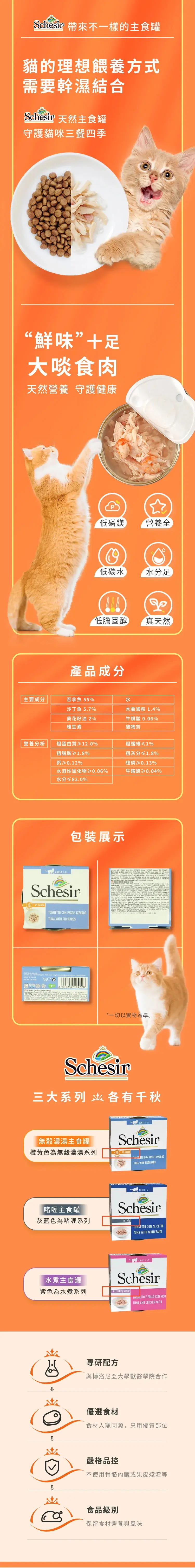 Schesir 無穀濃湯貓主食罐-吞拿沙丁魚