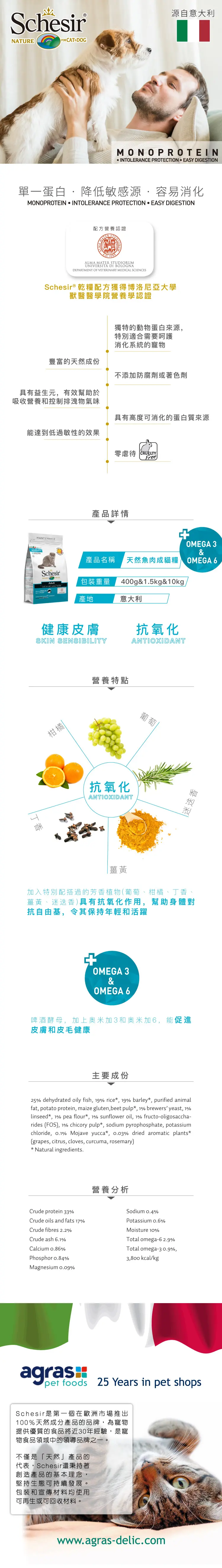 Schesir 天然成貓糧-魚肉