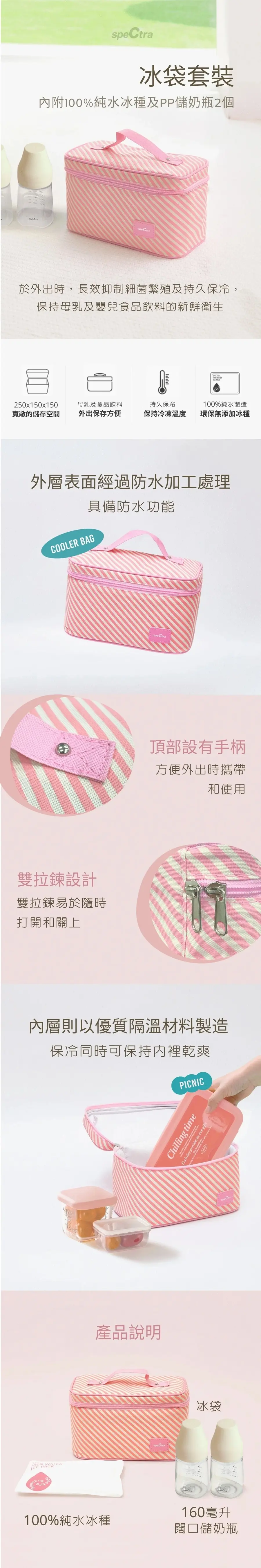 Spectra 冰袋連儲奶瓶套裝