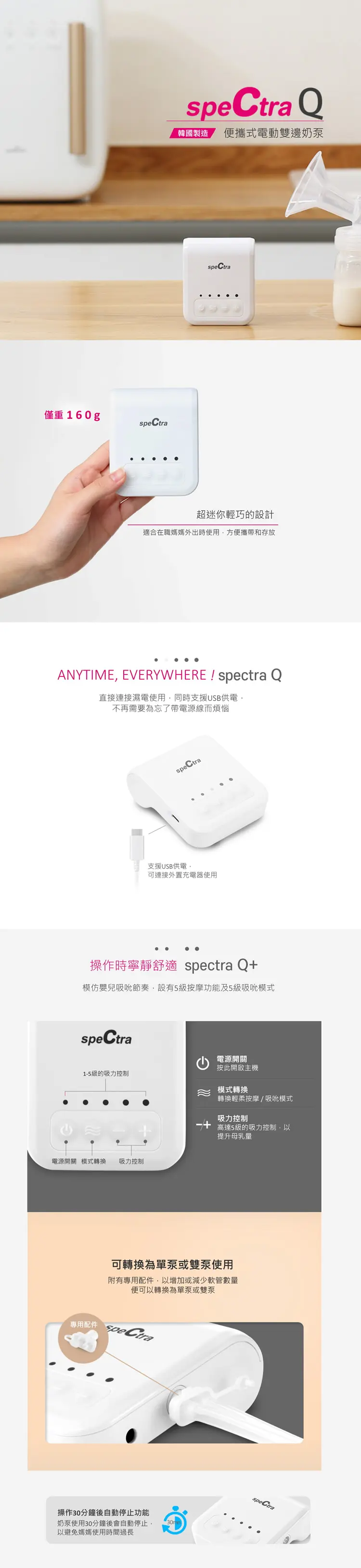 Spectra Q 迷你电动奶泵