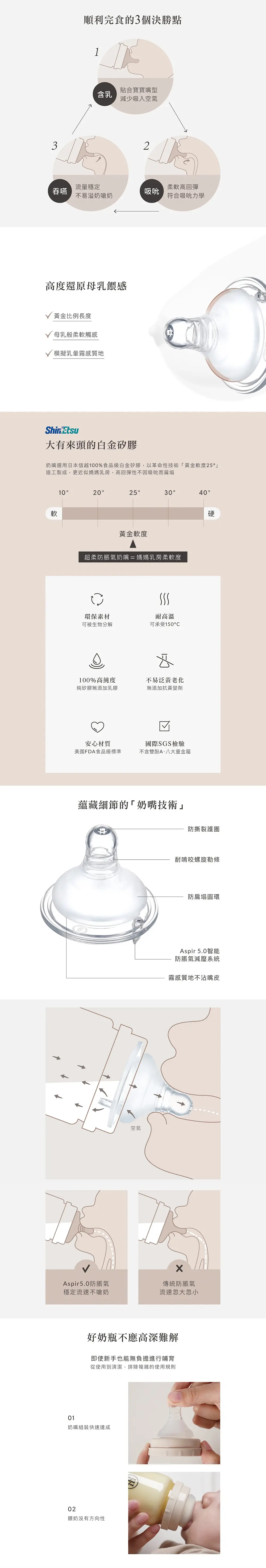 台湾小狮王 Simba 蕴蜜铂金PPSU宽口奶瓶(连吸管把手)