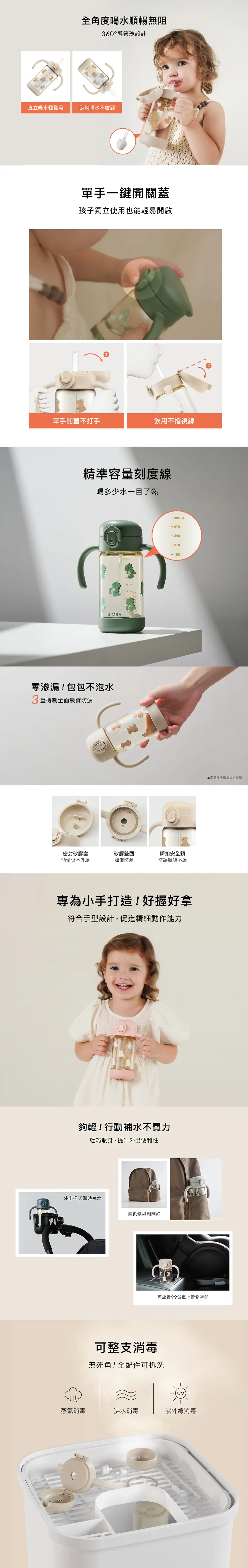 Simba 鉑金PPSU兒童吸管學習水杯