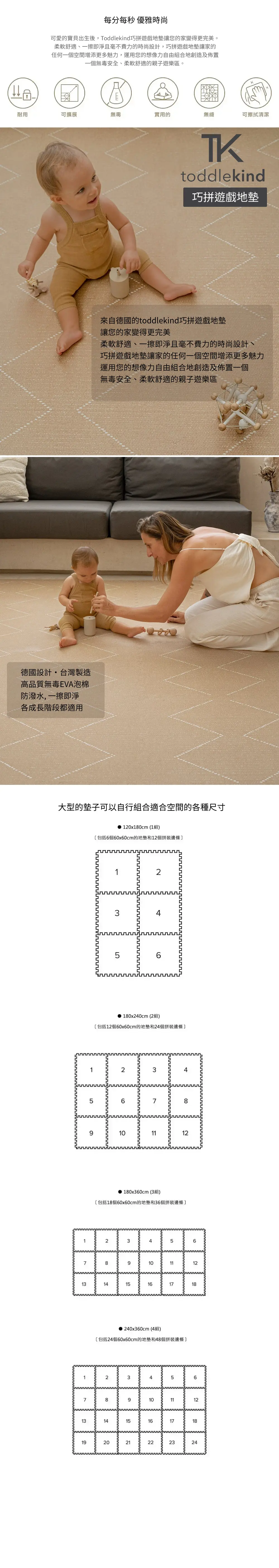 Toddlekind 兒童安全地墊(Tulum系列)