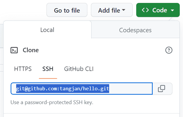 github-ssh-url
