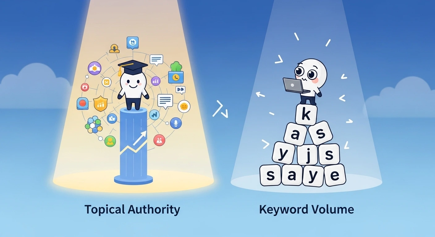 Topical Authority vs Keyword Volume: What Actually Moves Rankings