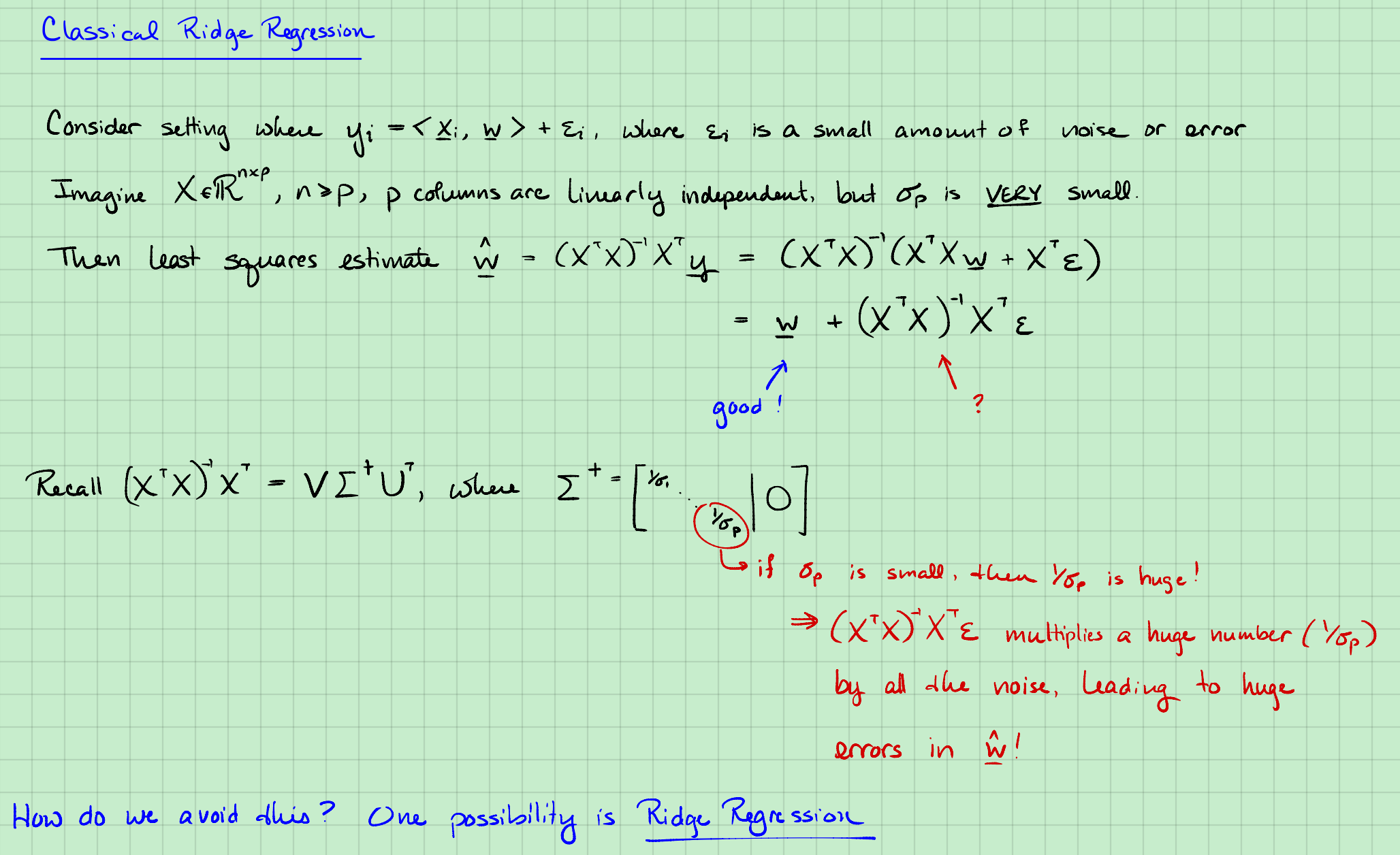 Classical Ridge Regression 1