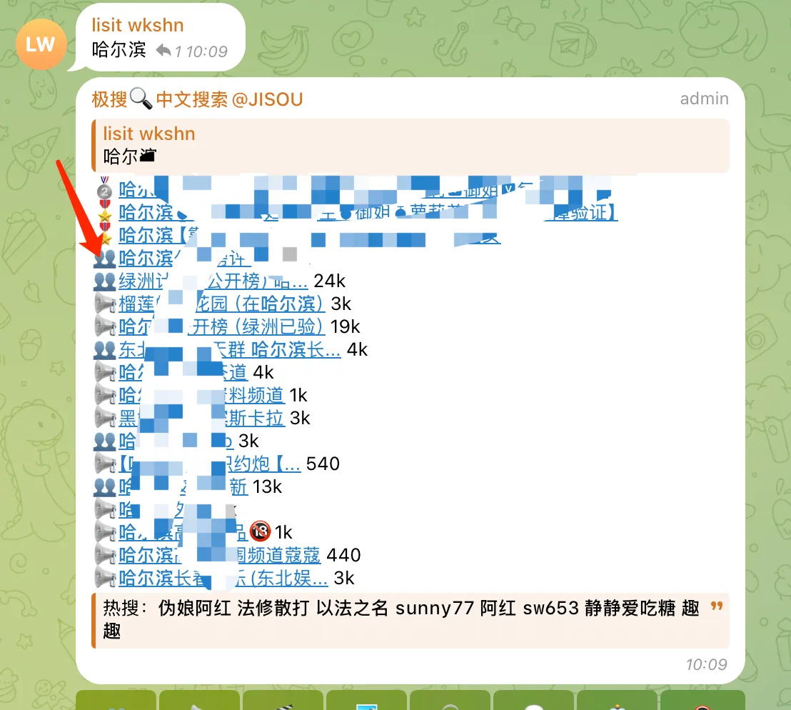 telegram 无法搜索群