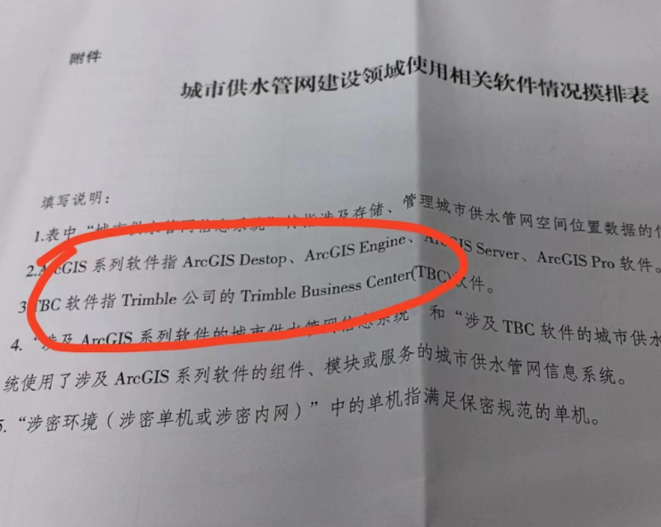 管网建设软件排查表