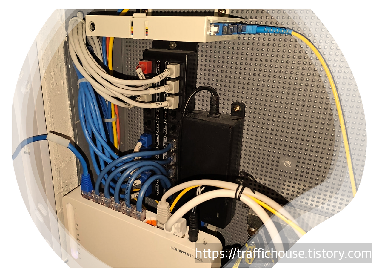 인터넷 안될 때, 신호 약할 때 세 번째 해결책: 세대 단자함 활용한 유선 연결 완료 사진